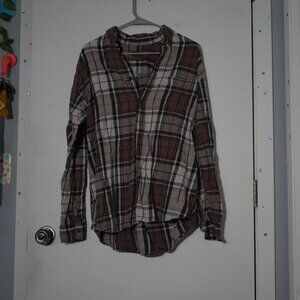 brown plaid flannel